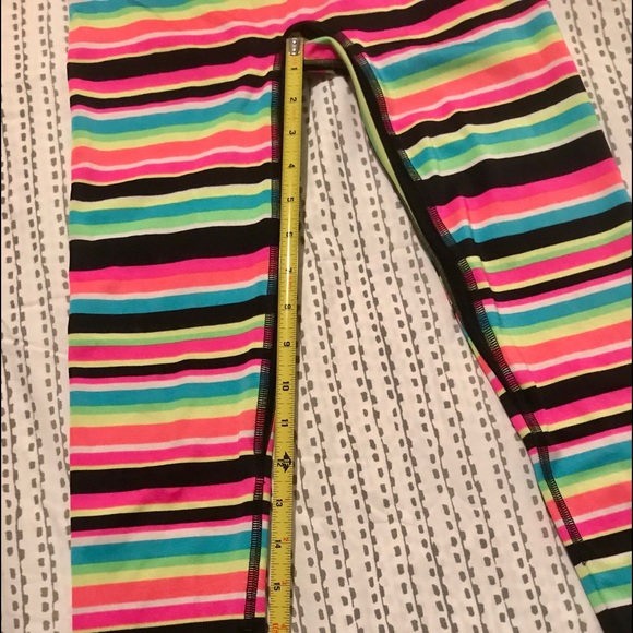 K-Deer Punk Rock Capri Stripe Legging size Small brightest colors !!!😊 - Picture 3 of 6
